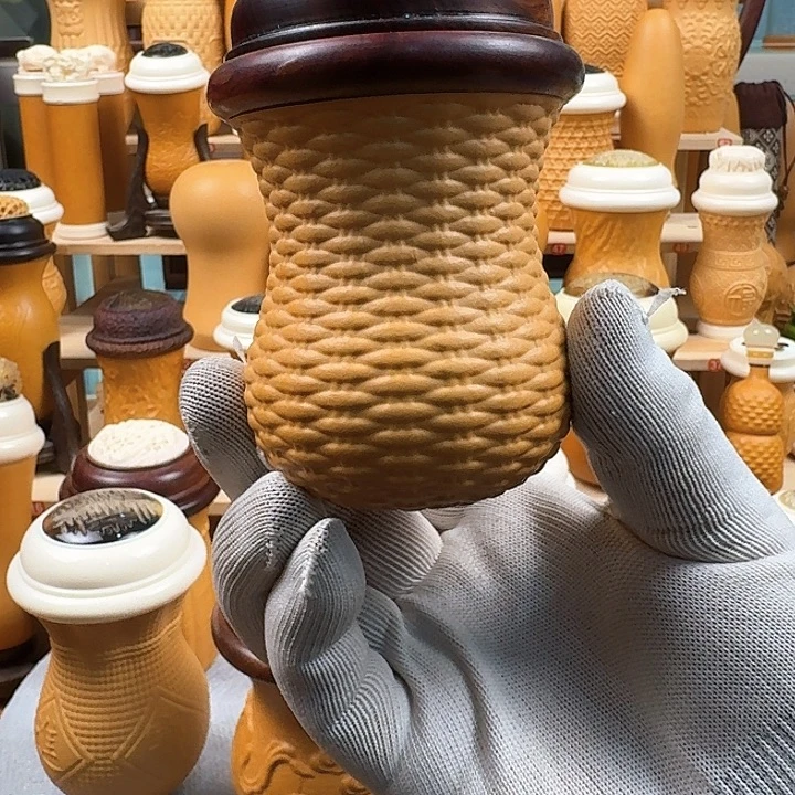 酱***肉编织纹路黑虫葫芦