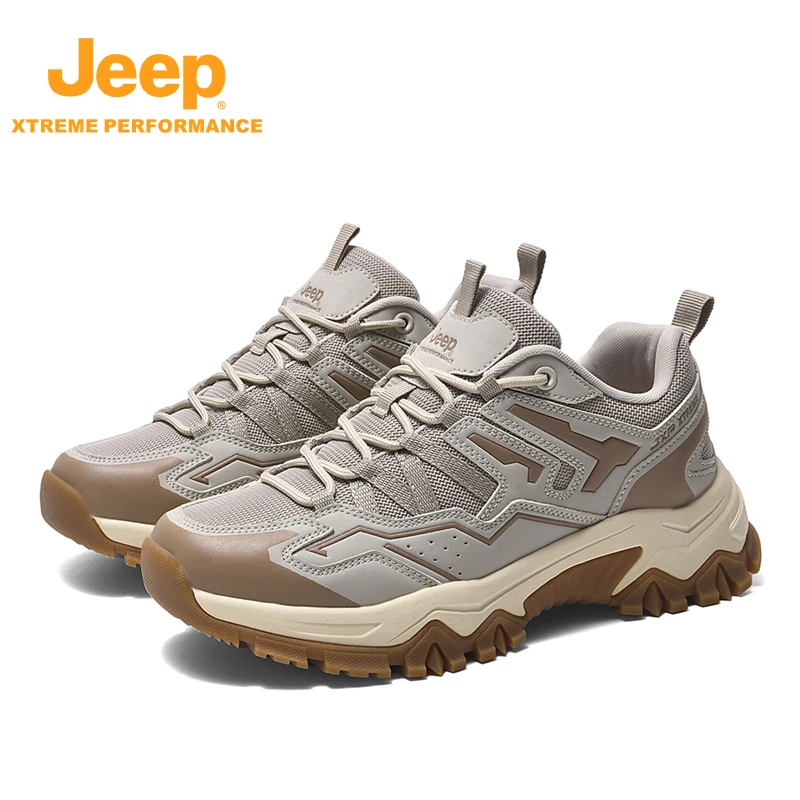 JEEP/吉普情侣款户外休闲网面鞋2025春秋男女厚底增高运动老爹鞋
