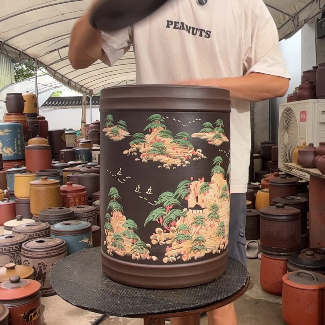 紫砂茶叶罐23 饼茶叶罐