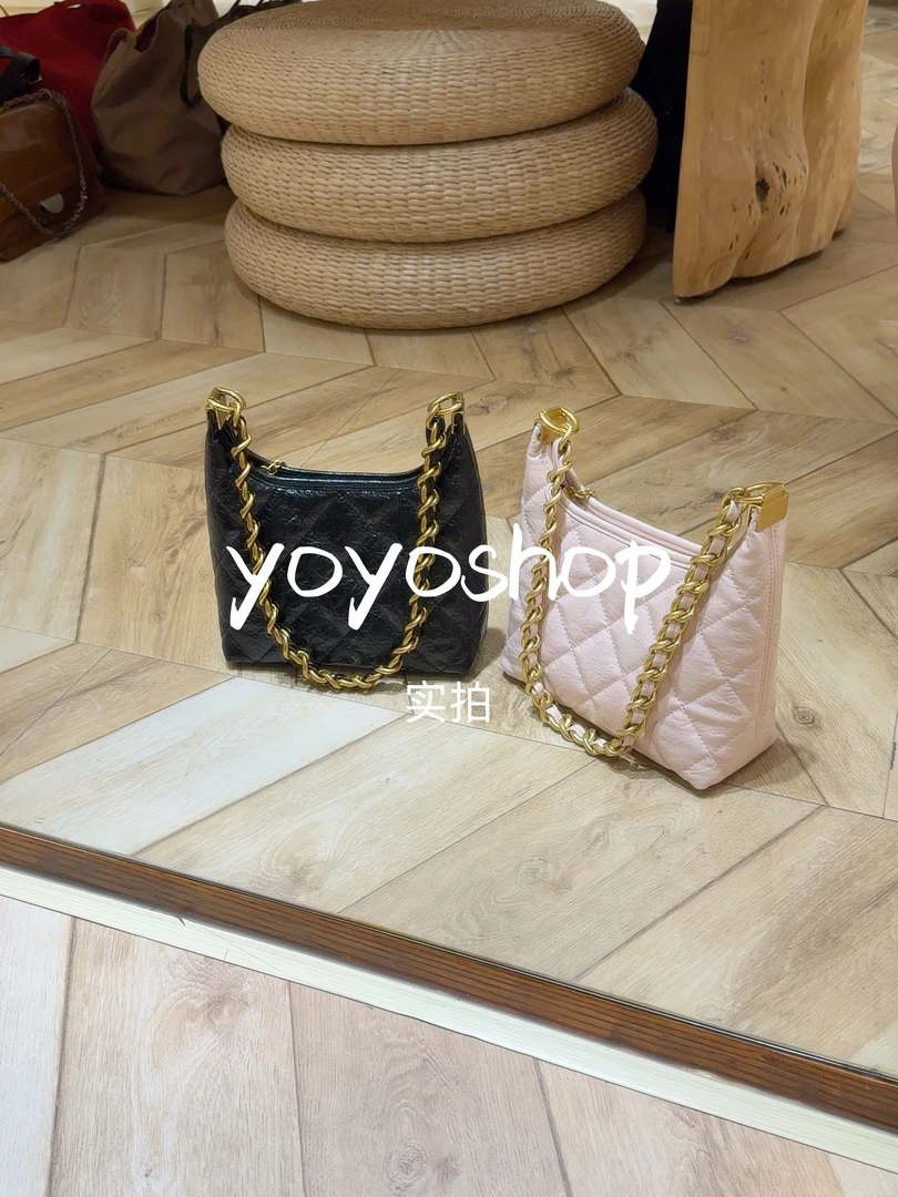 韩系百搭单肩包包链条hobo包包小香风