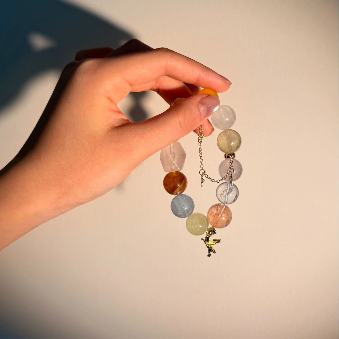 【腕间虹】14mm多宝原创设计感天然水晶