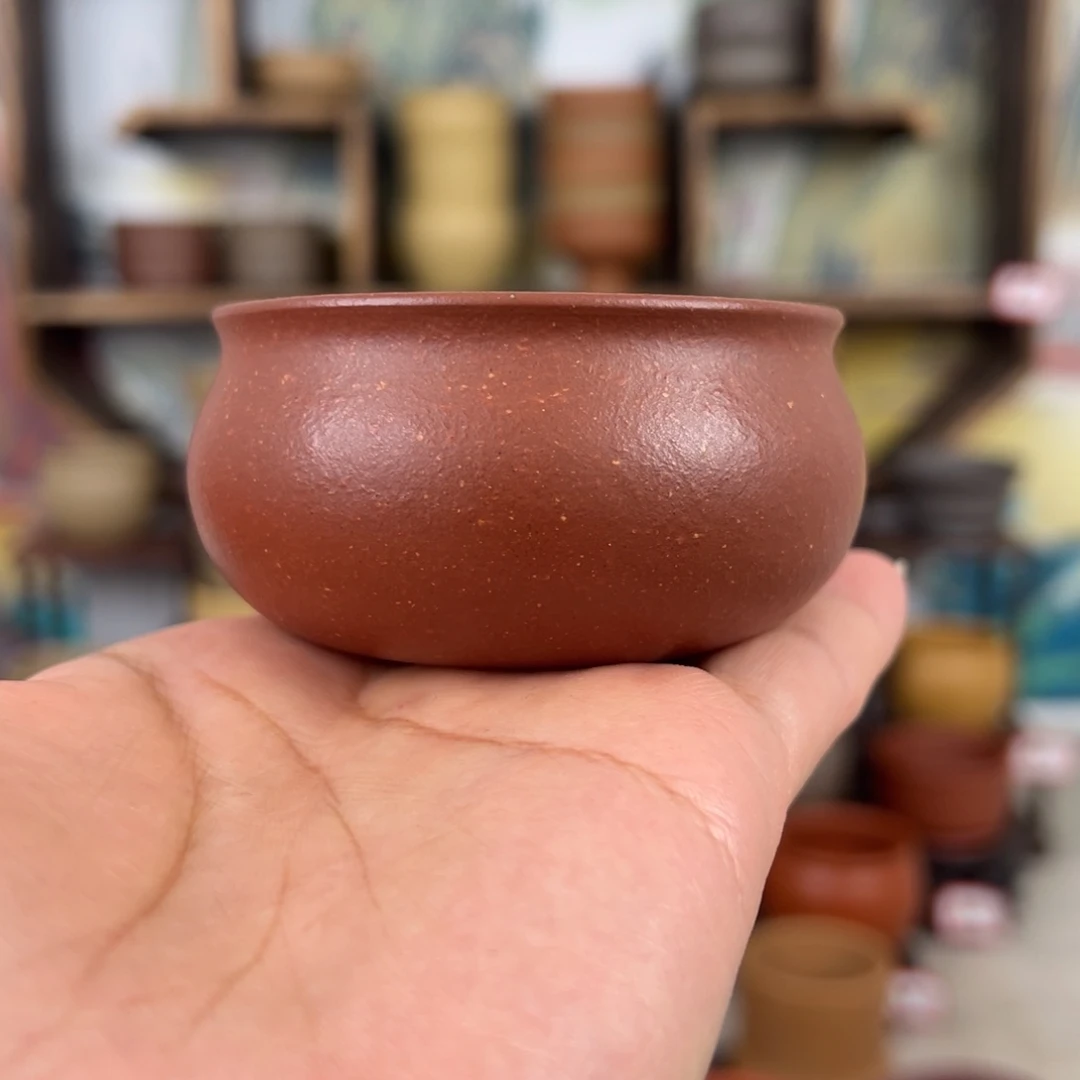 紫砂茶杯拙器甄选，纯原本矿。