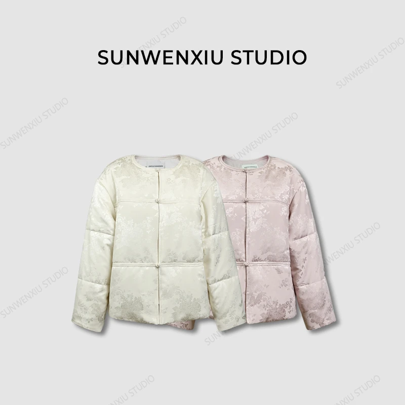 swx studio5店 新年好 年货新中式盘扣短款棉服