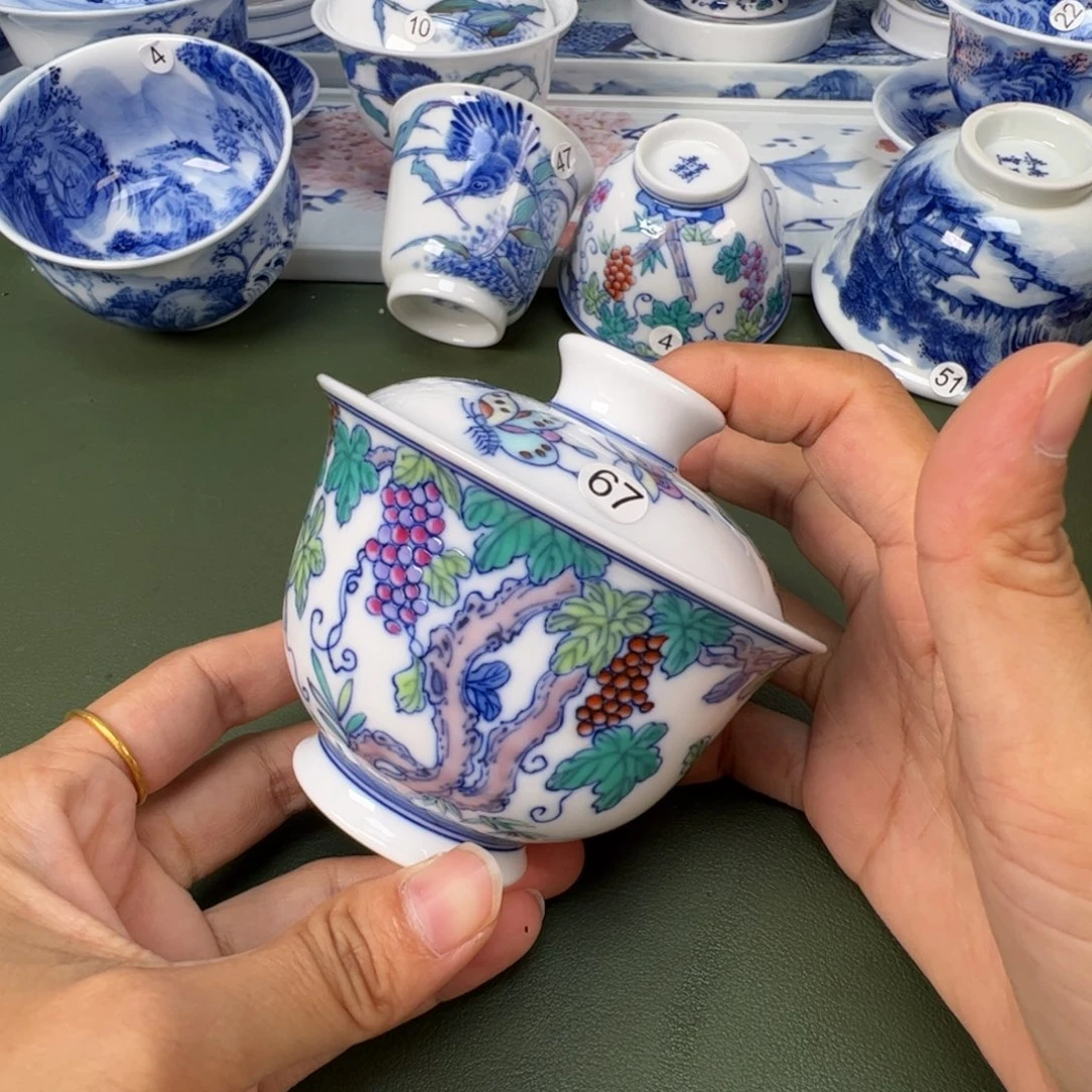 景德镇纯手工纯手绘茶具木木87