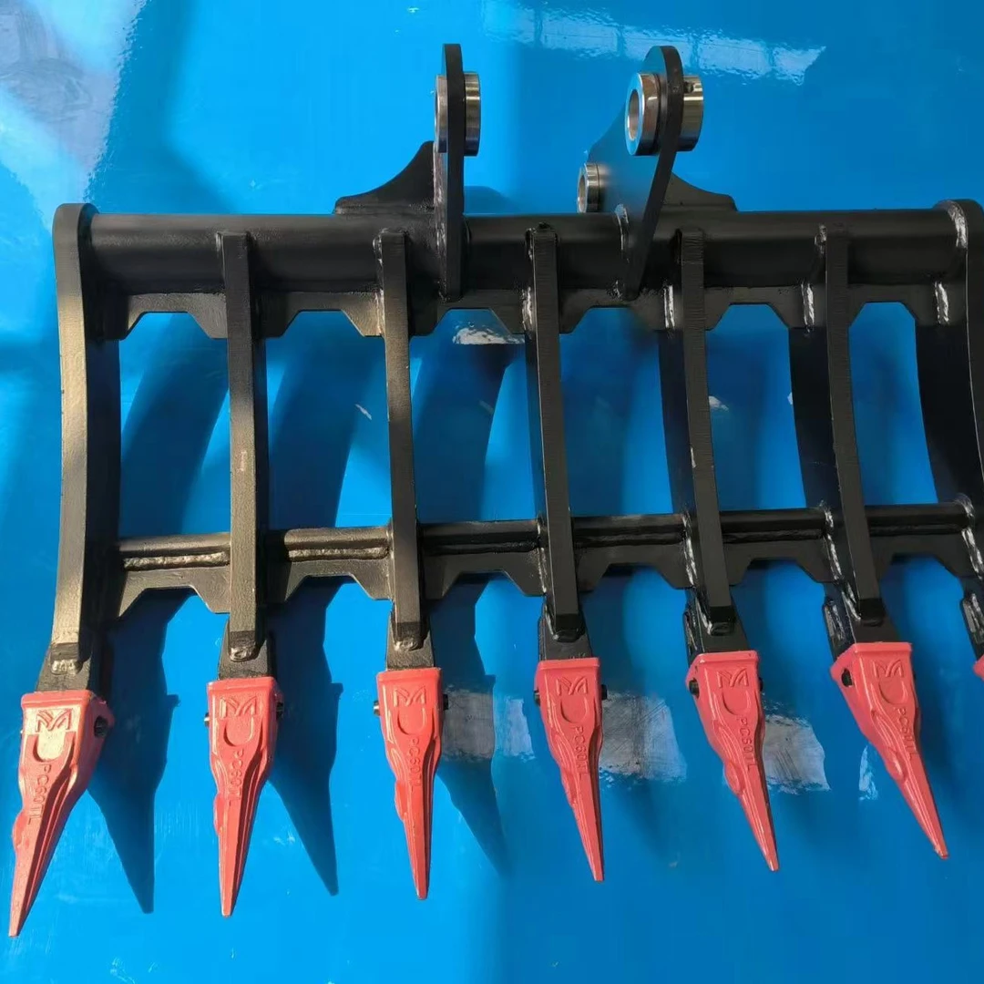 定制挖机松土耙子钉耙翻土耙子松土除草锰钢除草耙子多齿翻地神器