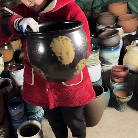 口29高28瑕疵底裂盆子