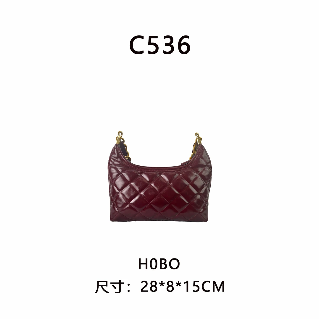 【C536】牛角包（尺寸28*8*15CM）新款女包