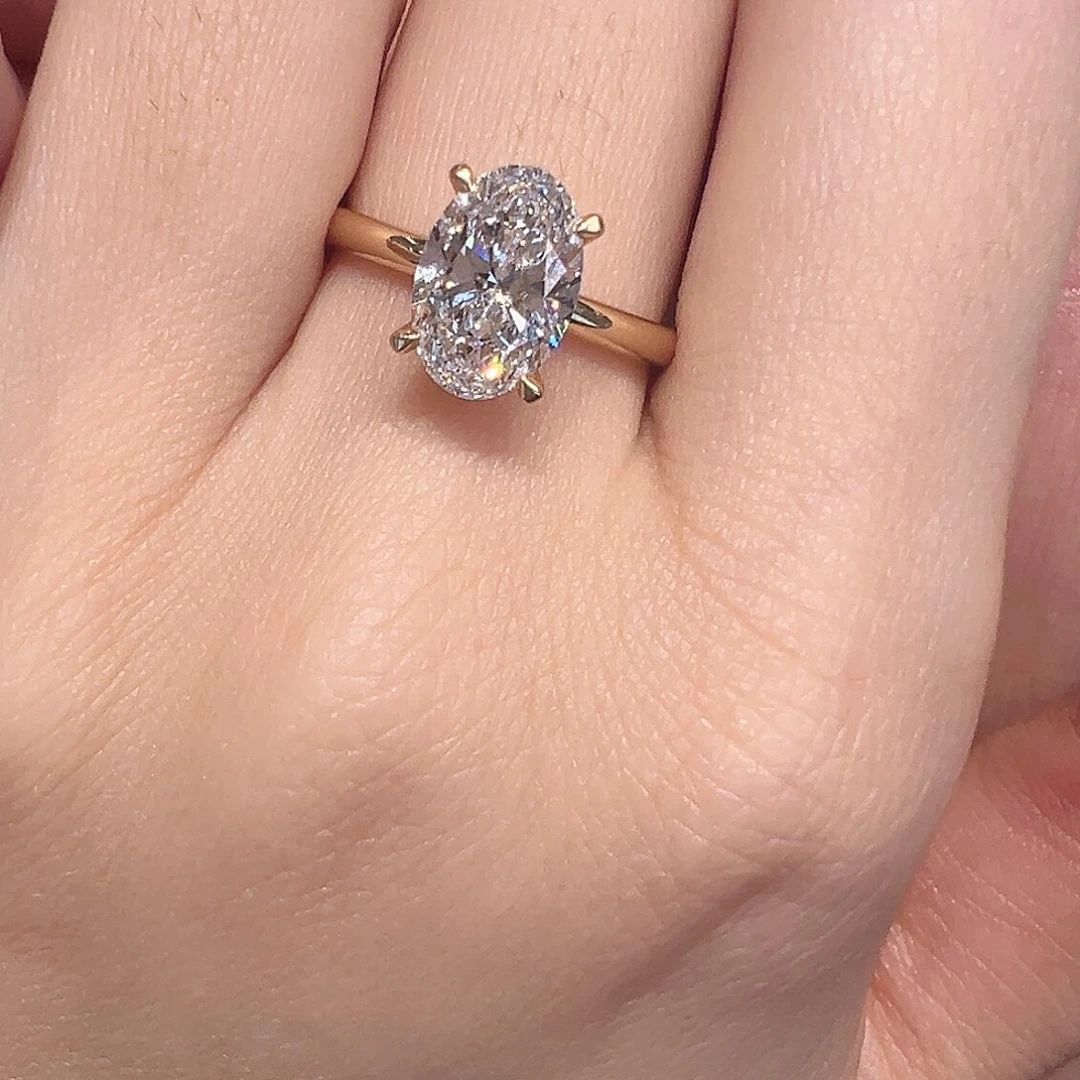 实验室培育钻石18K金镶嵌坍*@@00026755