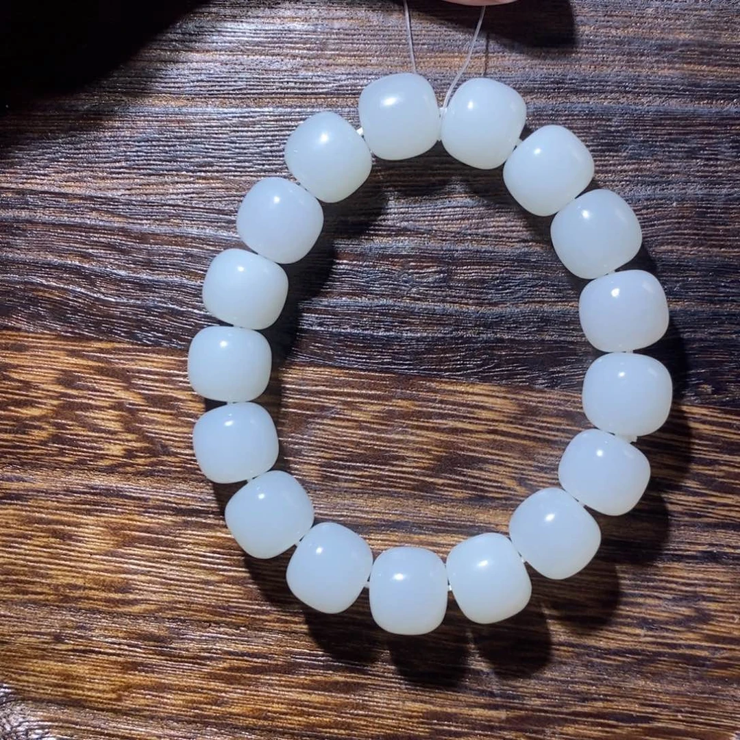 和田玉手串未镶嵌13m老型