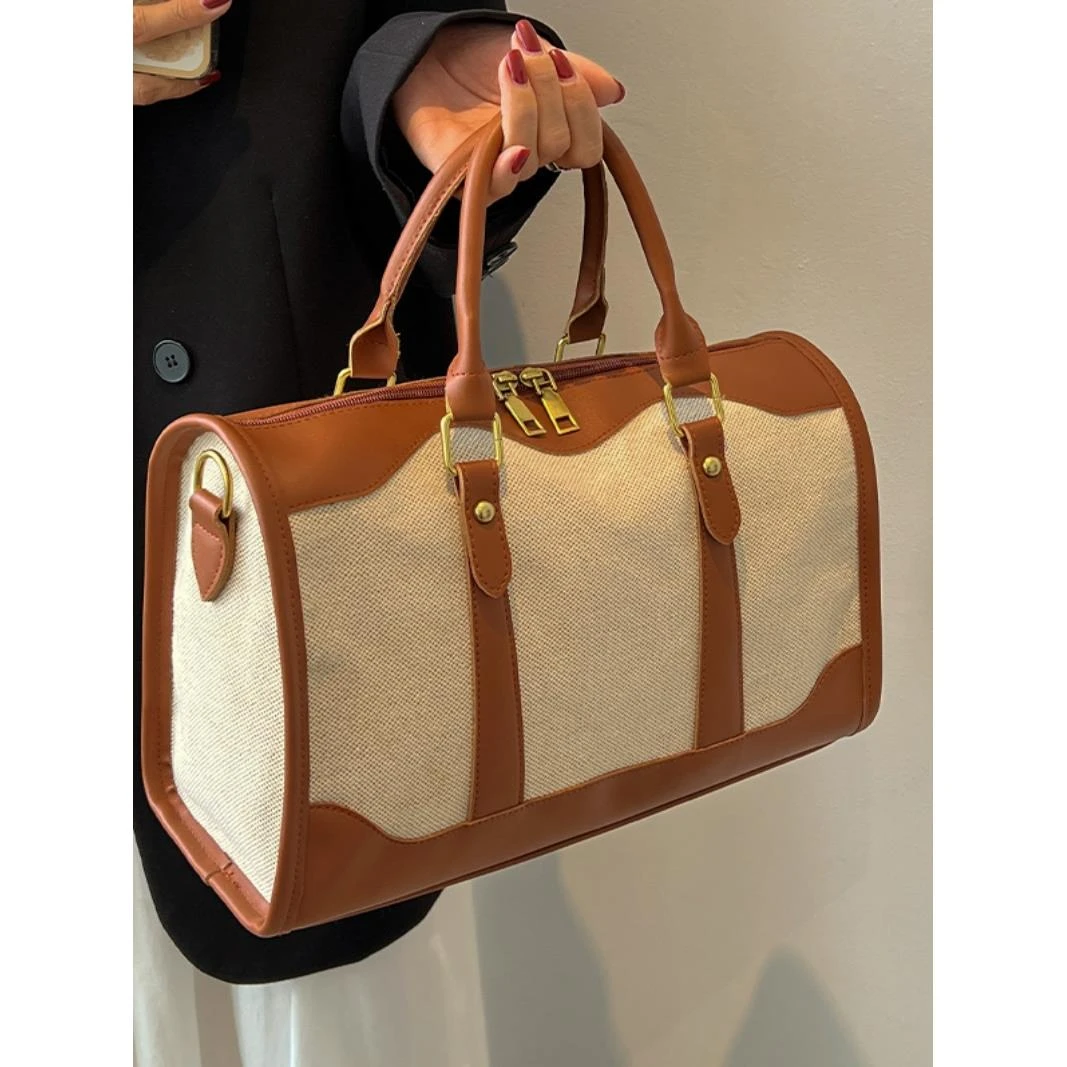 短途旅行包女外出手提包出差行李包轻便大容量包包女士收纳旅游包