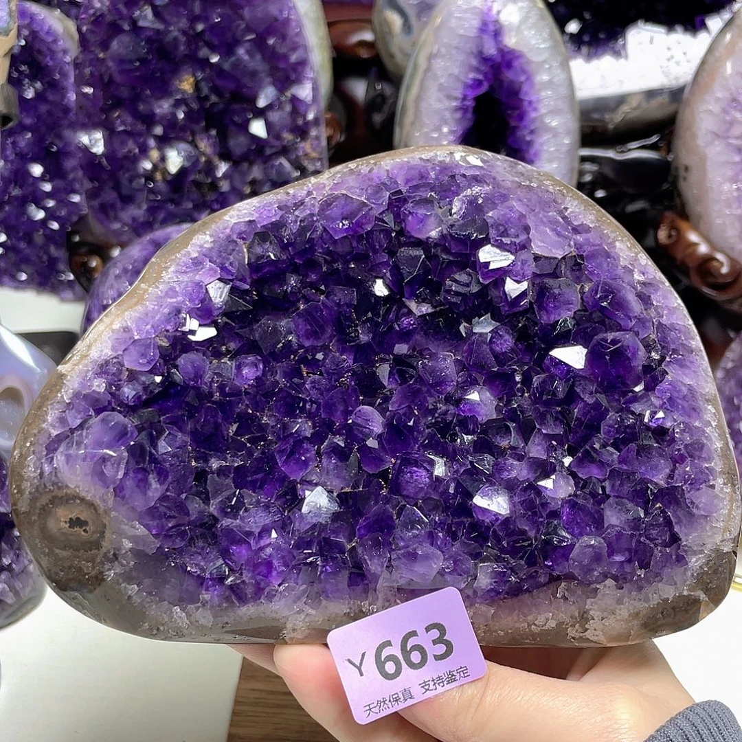 紫晶摆件未镶嵌帝紫平板