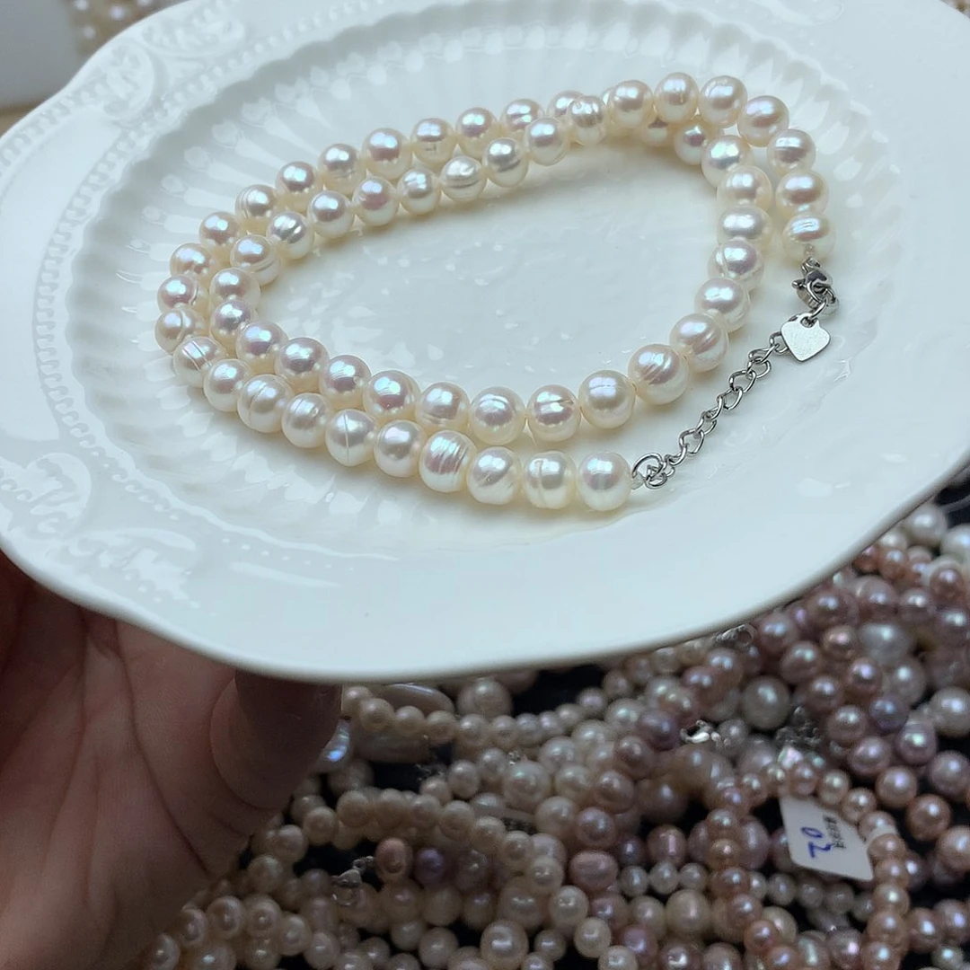 淡水珍珠6-7未镶嵌x2项链