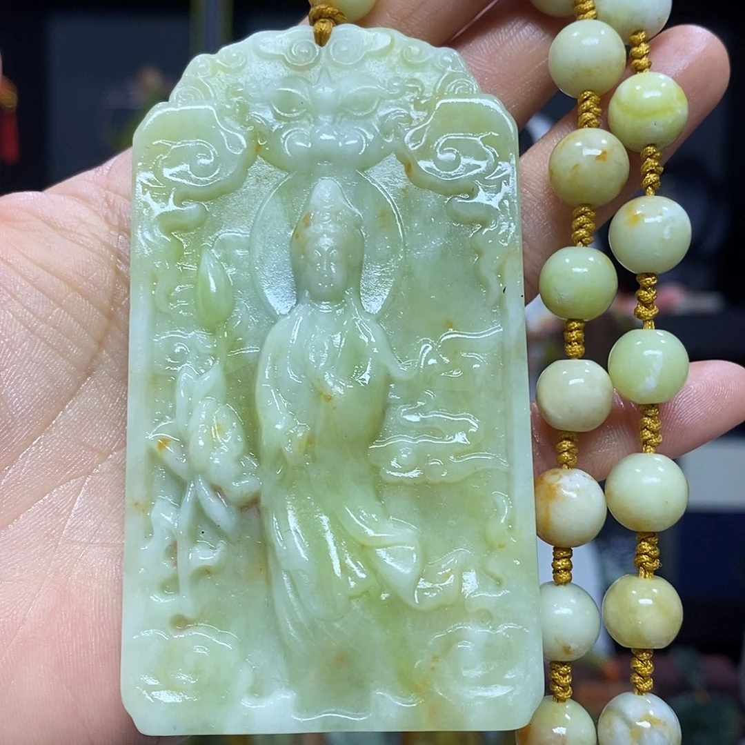 岫玉未镶嵌挂件吊坠