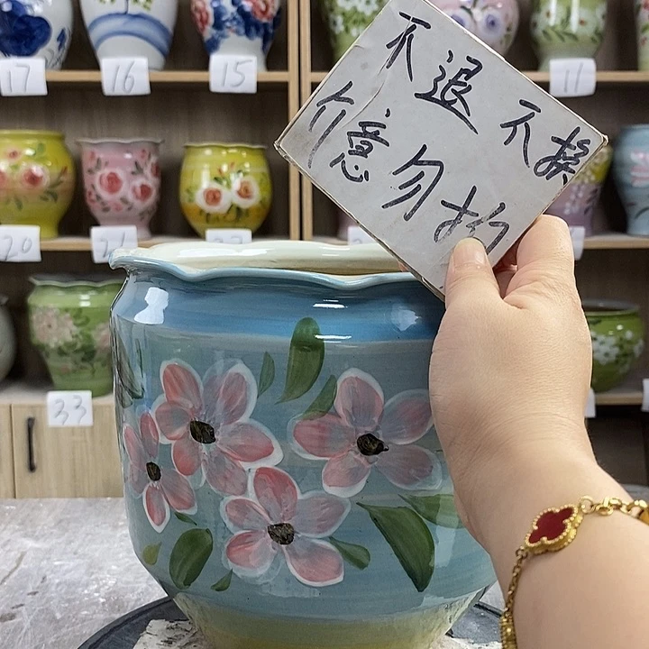 摆件13xc景德镇陶瓷花盆