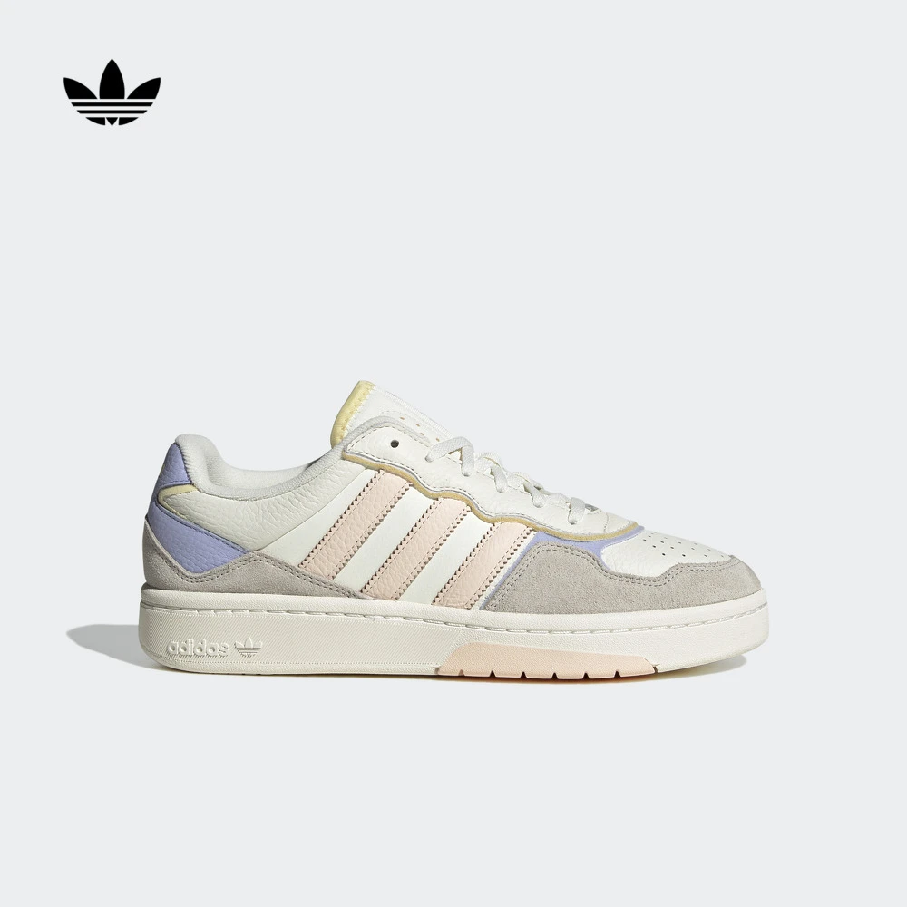 阿迪达斯三叶草 男女款运动板鞋「面包鞋」adidas COURTIC ID4076