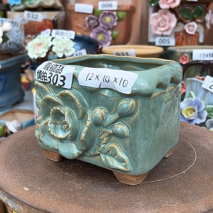 紫砂花盆粗陶材质多肉花盆