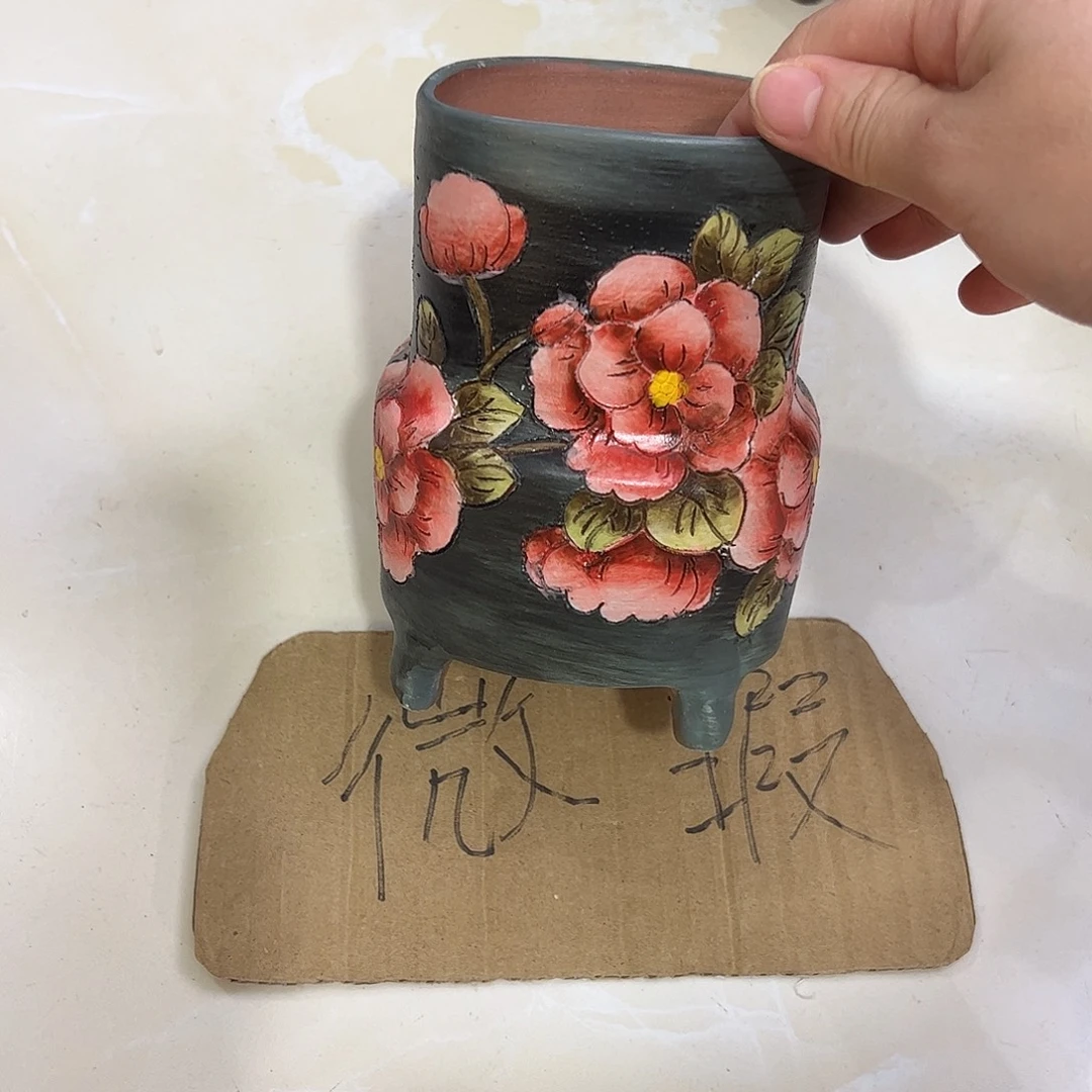 景德镇炫彩手绘口8高13.5