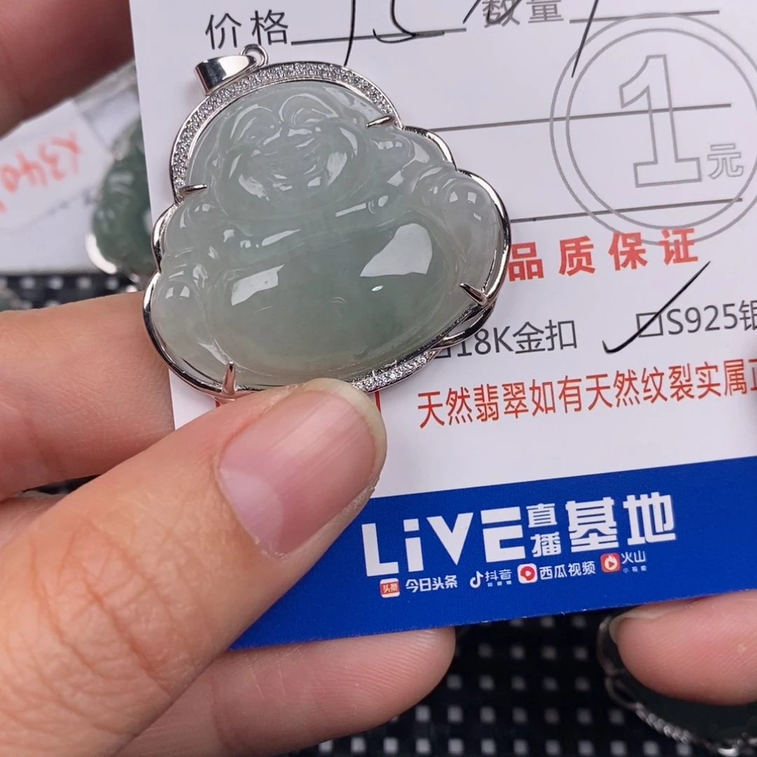 翡翠银S925镶嵌颈饰