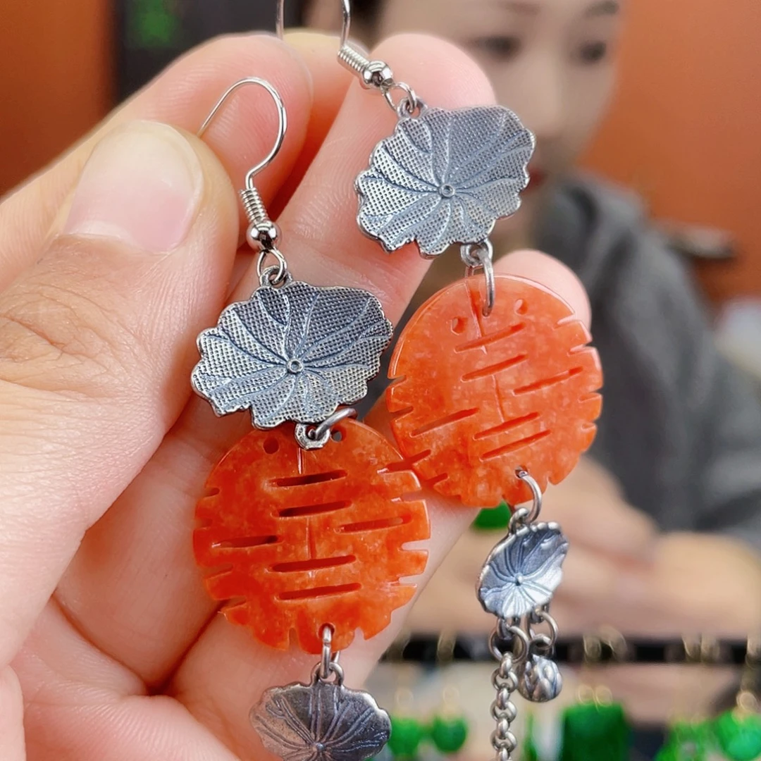 翡翠未镶嵌耳饰饰品