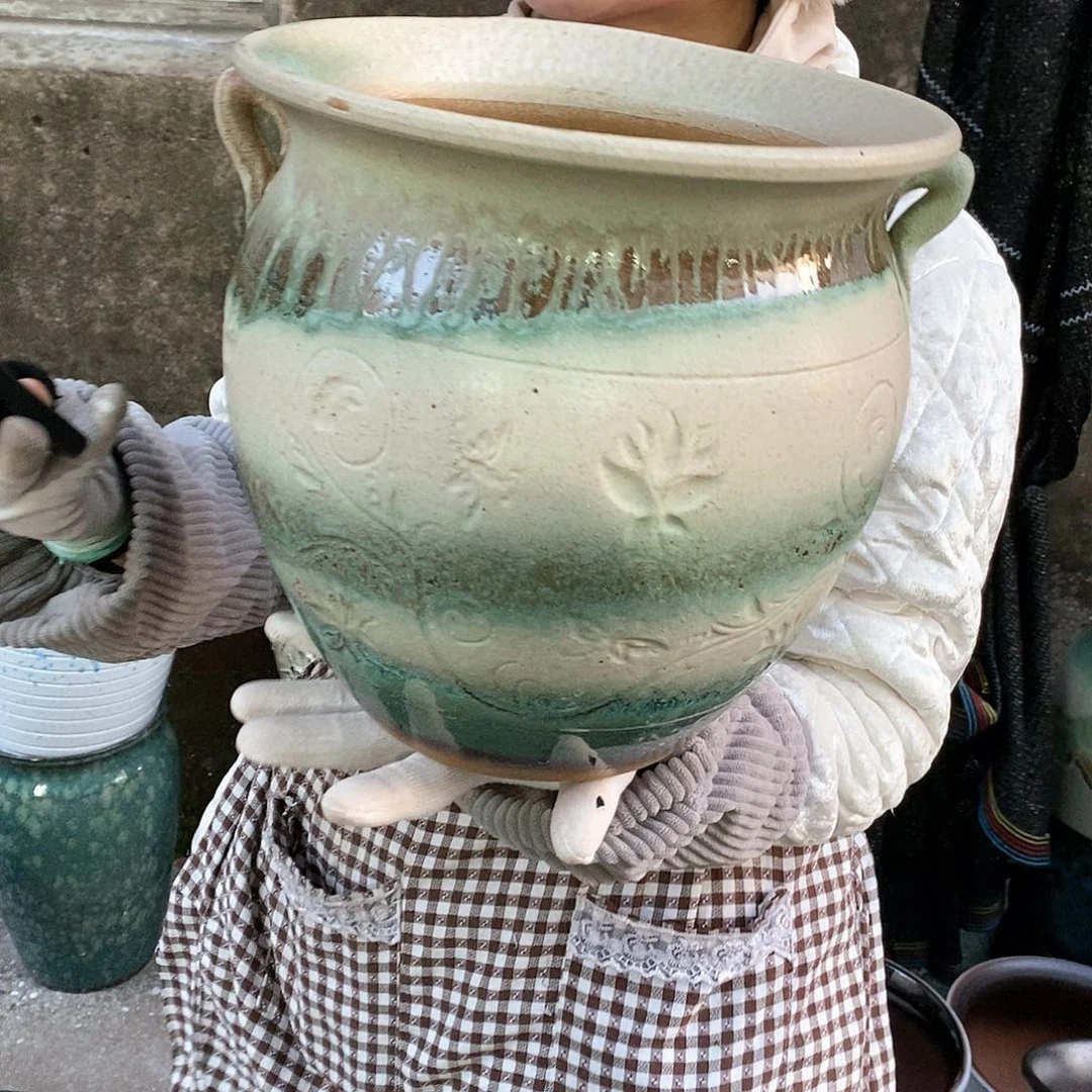 紫砂花盆正品口25高25