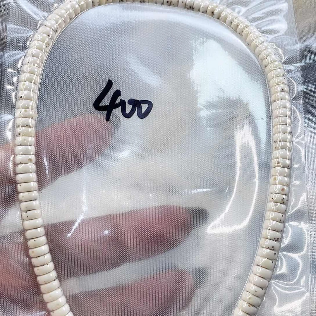 星月菩提手串原生态骨瓷白大留白药片尺寸6