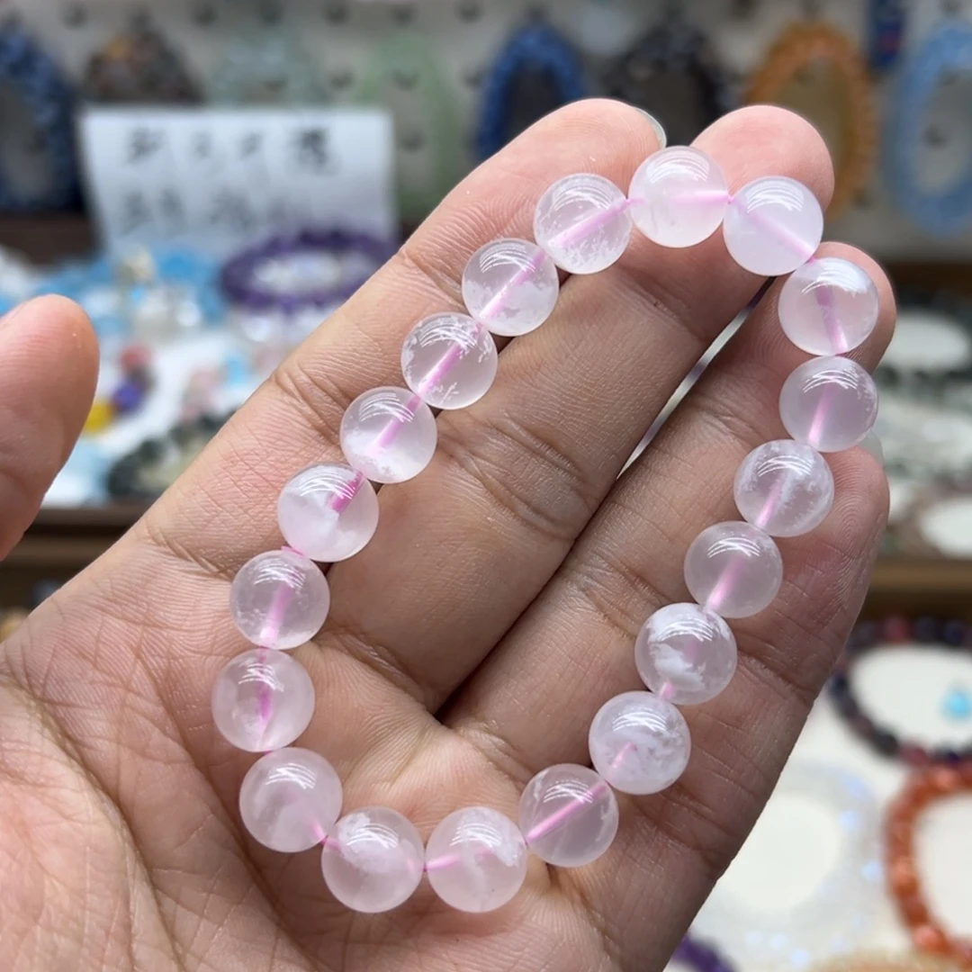 未镶嵌水晶手链10.7咪粉雪花幽灵