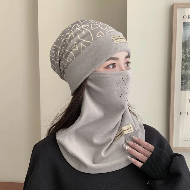 秋冬保暖盆帽护耳韩版帽女户外帽子骑行防寒全面防护防尘男面罩潮