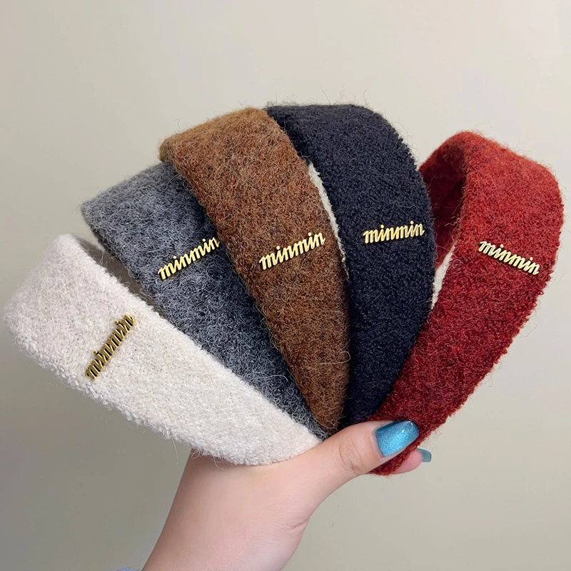 【新疆包邮】韩式高级感毛线宽边发箍女秋冬头箍发卡头饰