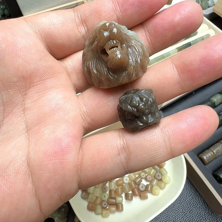 和田玉未镶嵌珠宝半成品老***哥