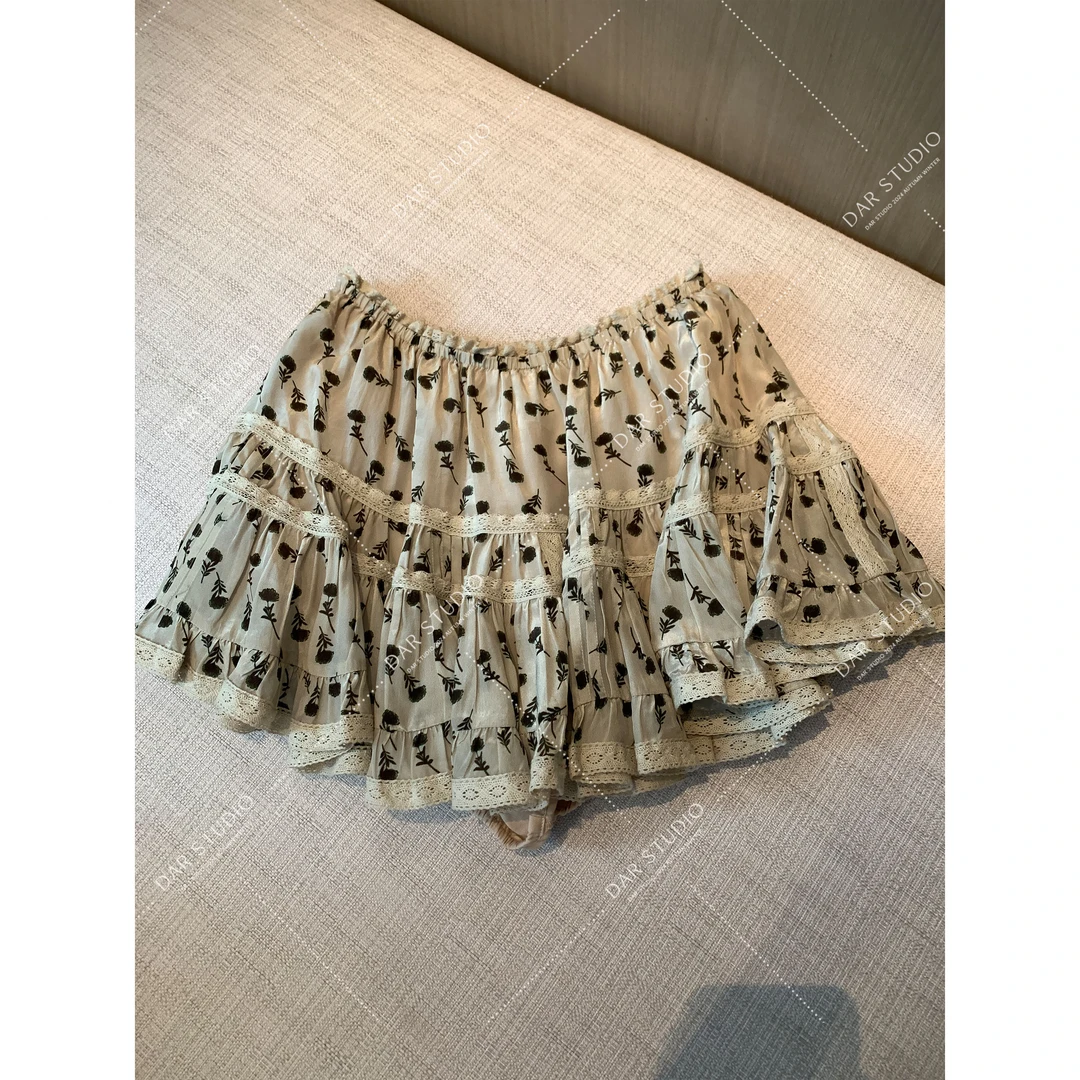 DAR STUDIO 深圳货【蓬蓬裙】2025夏季新款碎花短裙半身裙 86193
