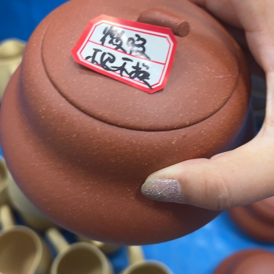 紫砂茶壶宜兴原矿红降坡