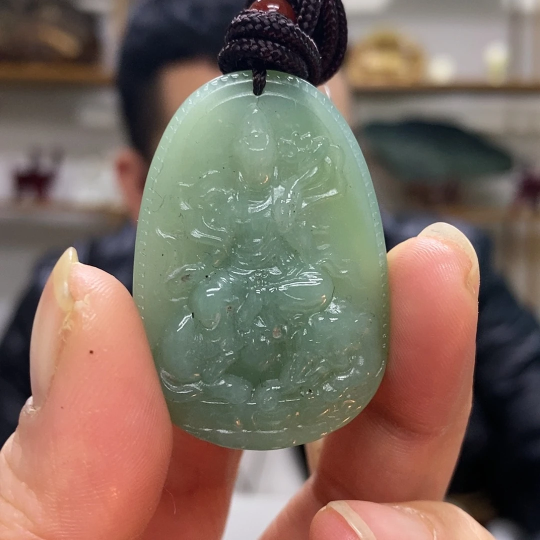 蛇纹石玉神未镶嵌