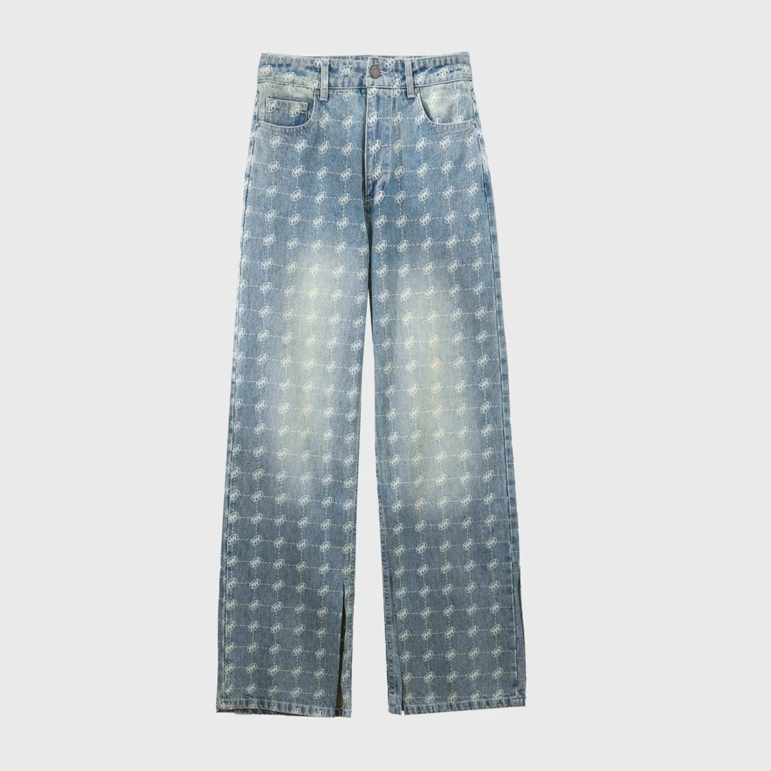 【0312】字母印花牛仔裤