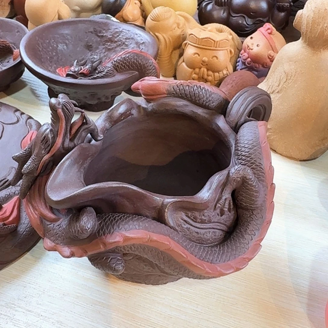渔***紫砂茶宠雕塑瑕疵茶宠