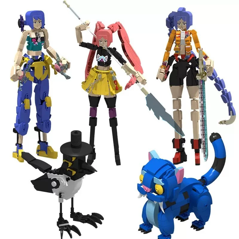 新品猎魔女团积木拼装益智儿童玩具动漫周边学生惊喜礼物