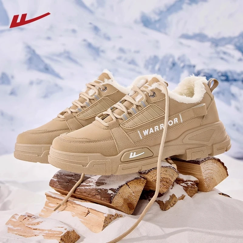 回力男鞋冬季低帮工装鞋马丁加绒保暖棉鞋劳保户外休闲登山雪地靴