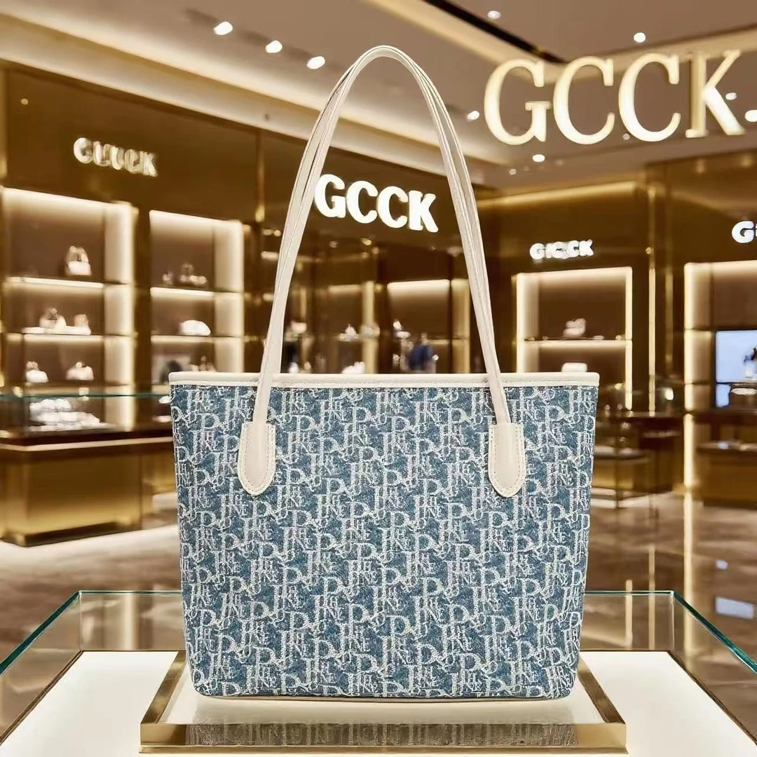 GCCK官方高定女包正品2025新款通勤百搭印花托特手提包1013
