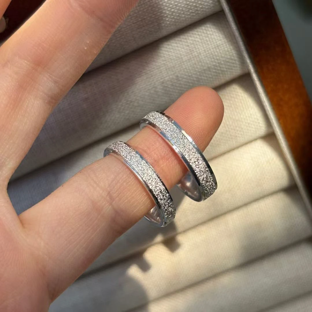 足银戒指 足银990闭口141星河灿烂戒指闺蜜情侣戒8-23号