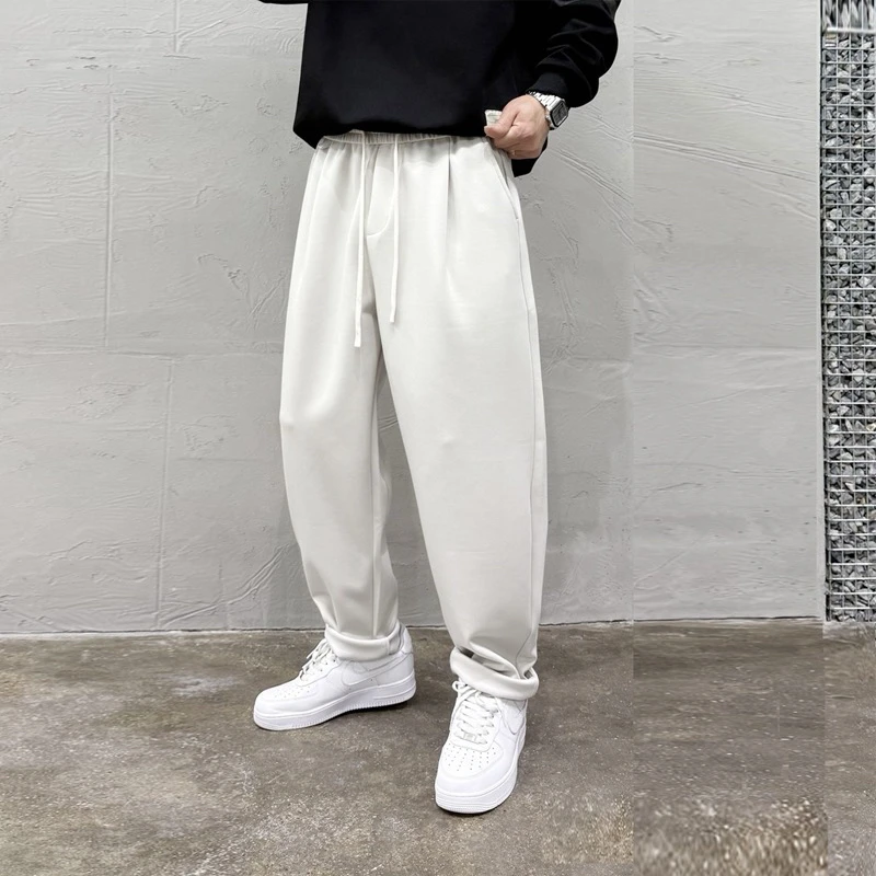 （九月）简约穿搭秋季男士时尚休闲显高显瘦纯色百搭休闲裤高品质