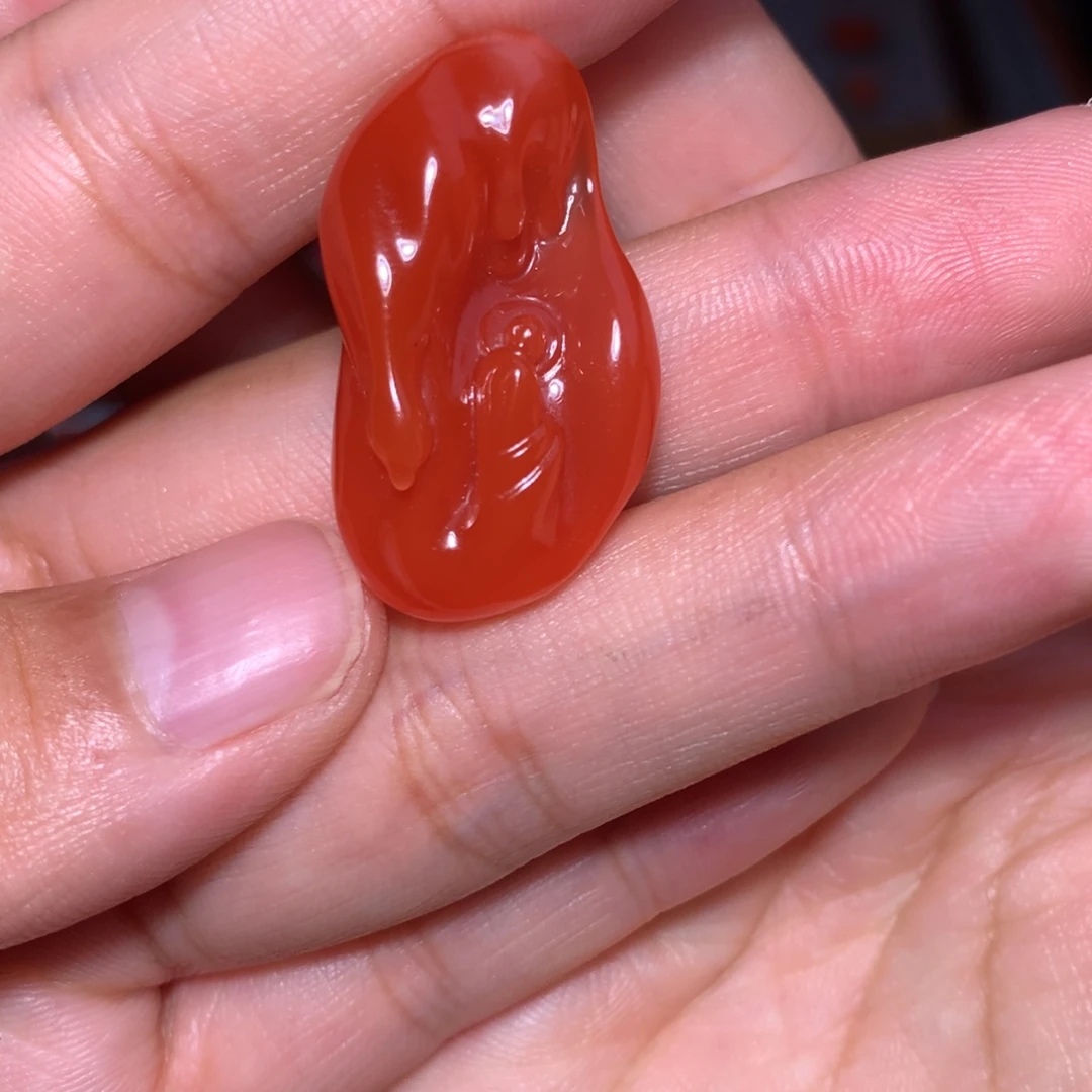 来***去南红玛瑙悟道吊坠未镶嵌31×18