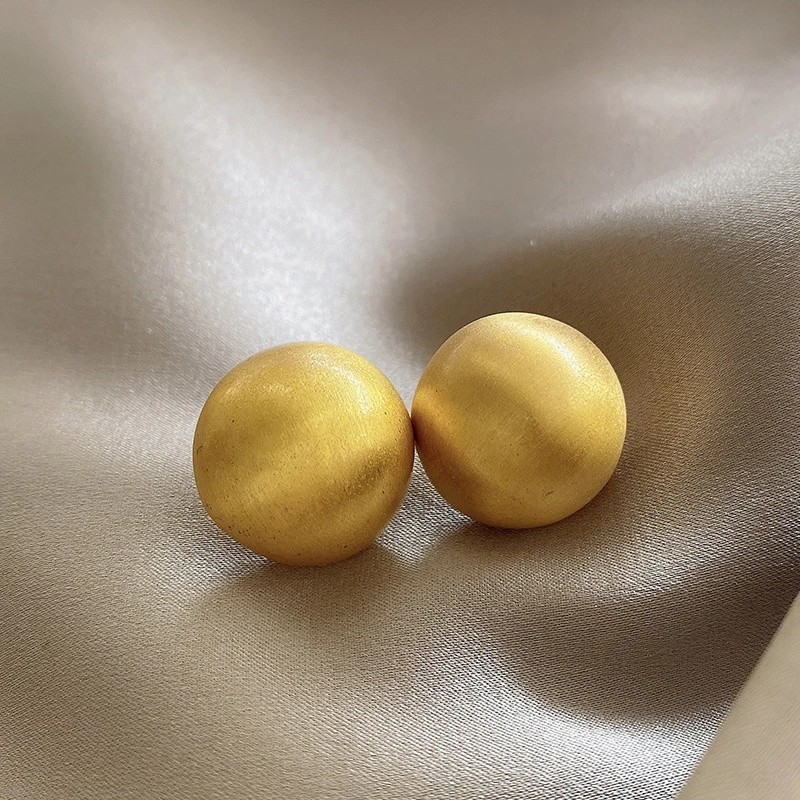 铜合金耳饰 803#复古港风拉丝高级感耳钉