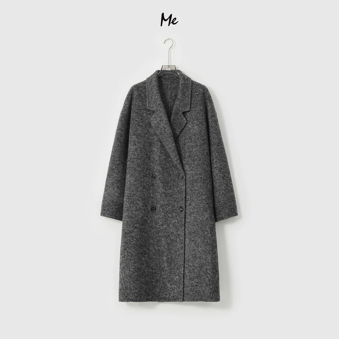 ME【100%绵羊毛格尔木大衣】长款双面呢拉毛显瘦百搭大衣MESA2382