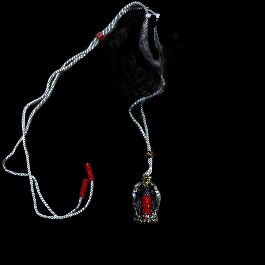 含辰砂工艺品V9418朱砂项链（普贤）孤品！