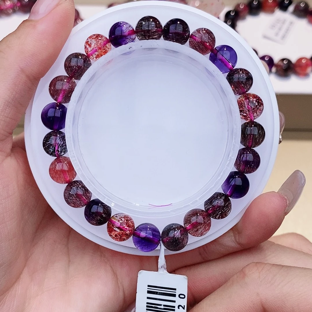 未镶嵌水晶手链黑加仑超七8+