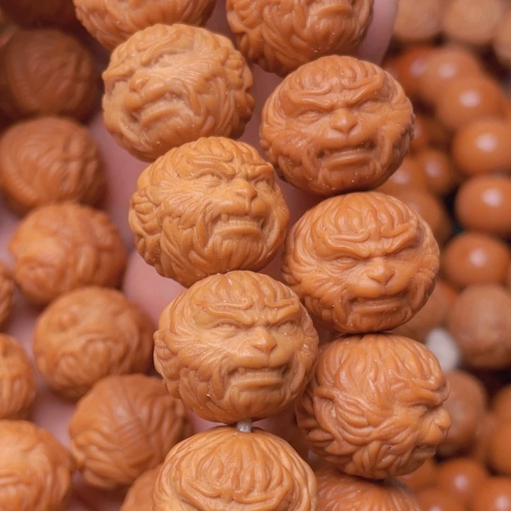 猴头核桃手串无****诺黑神