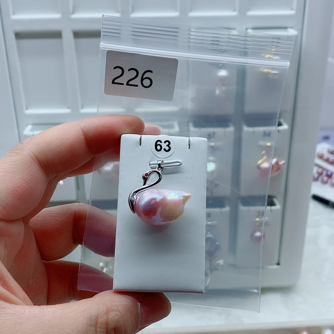 合金吊坠(不含链)淡水珍珠