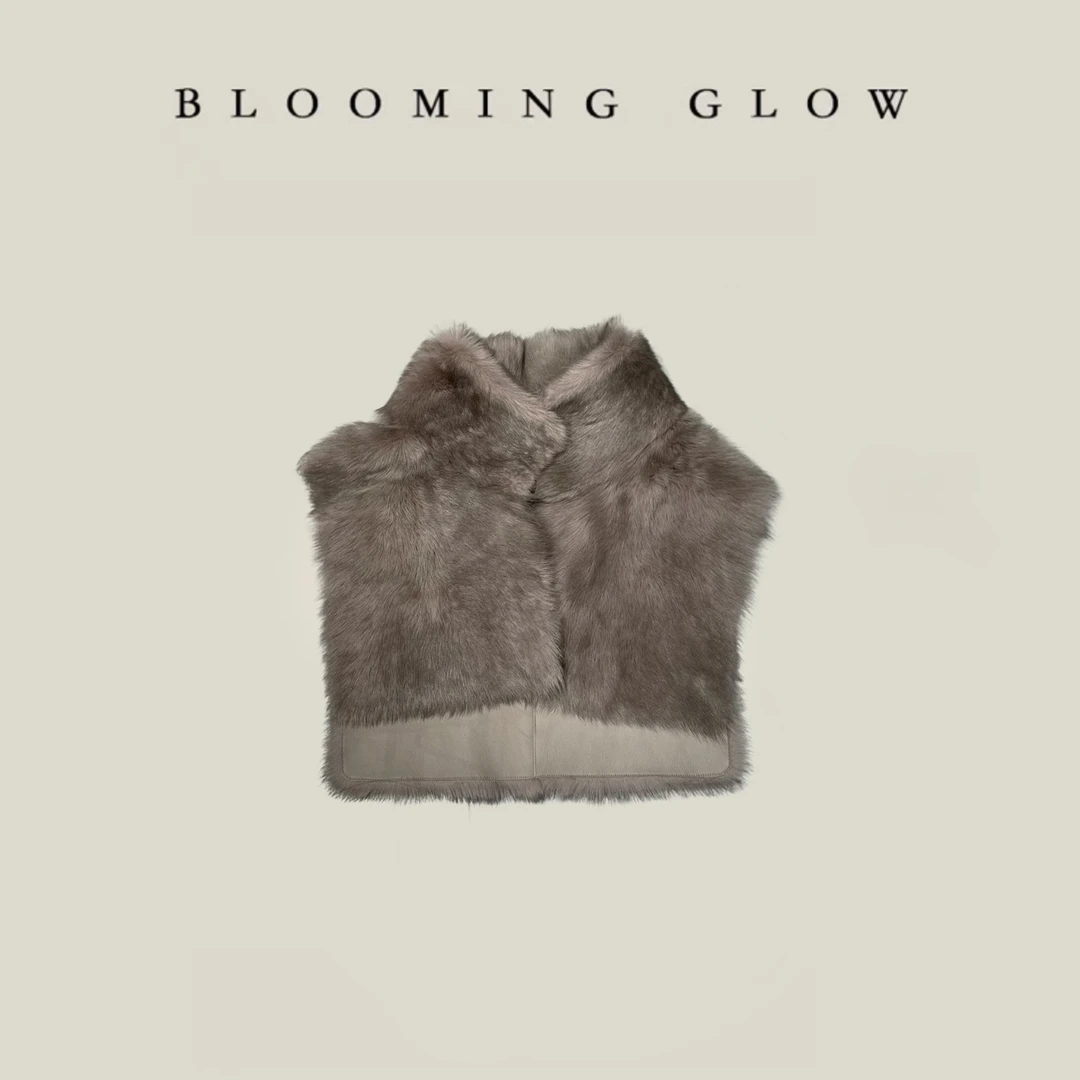 BLOOMINGGLOWLANVIN浪凡同款高领肩膀套子披肩女款