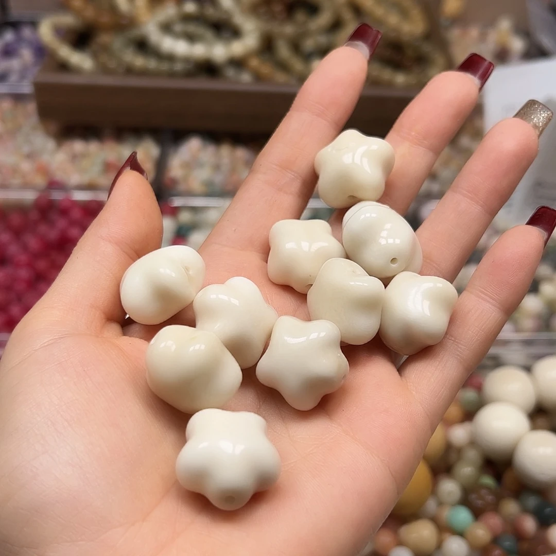 手串菩提根/象牙果瑕疵小白星星10颗有裂