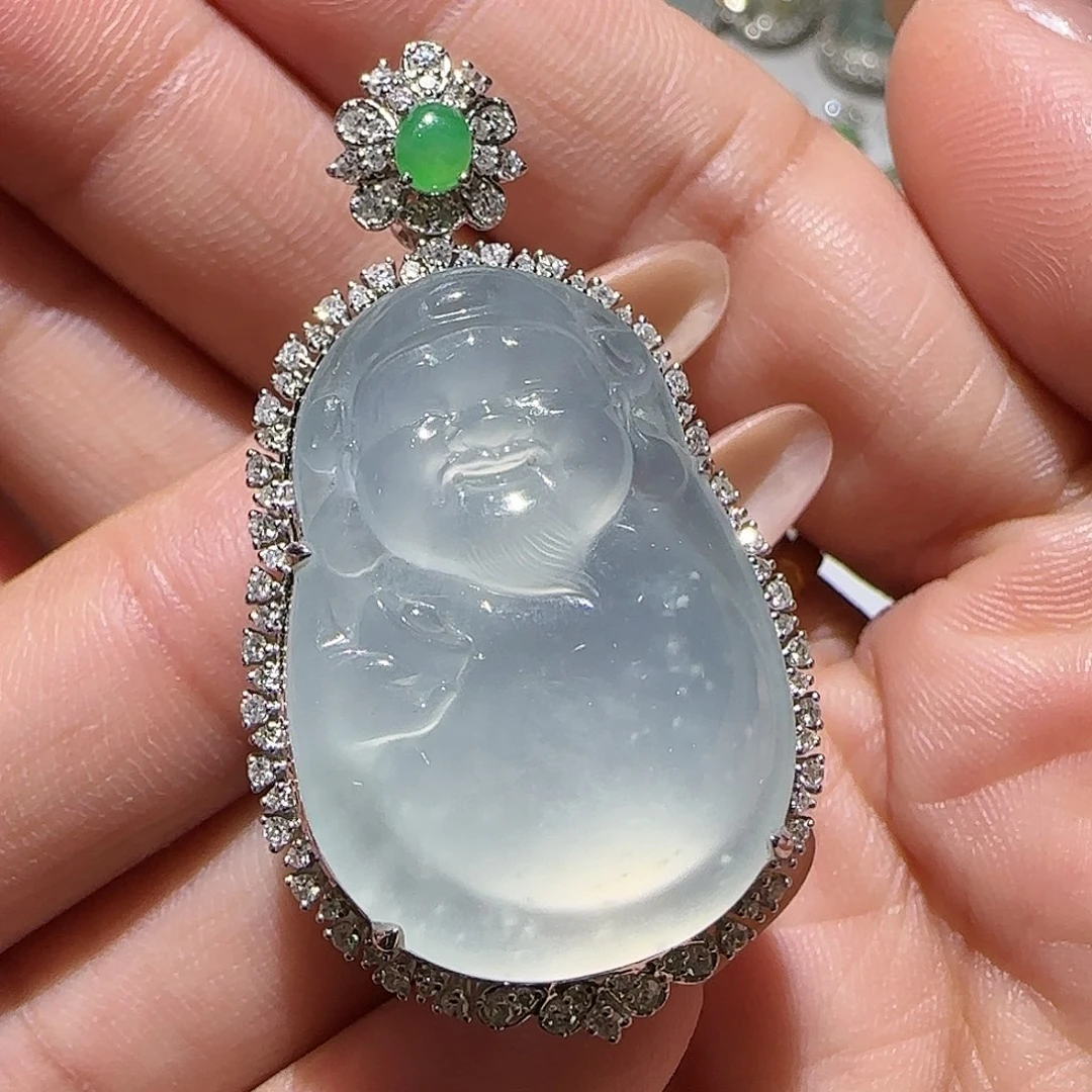 【闪购商品】颈饰18K金镶嵌翡翠天然