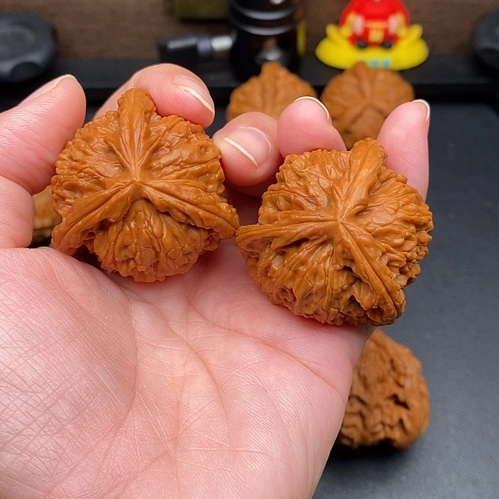 乐***虫文玩核桃把件白奔